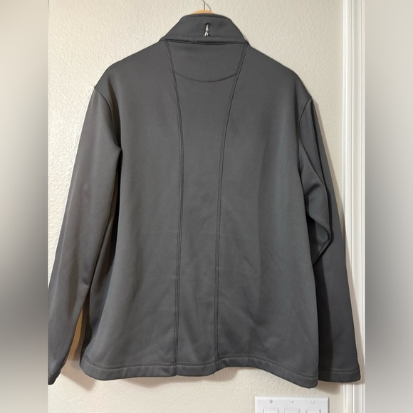 Men’s PING Full Zip Charcoal Fleece Jacket with Double Zipper. Black Embroidery - Picture 4 of 15